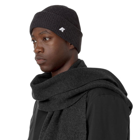 Cappello Unisex Brice, in pura lana a costa inglese, con logo applicato